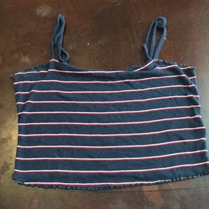 Navy blue cropped tank top